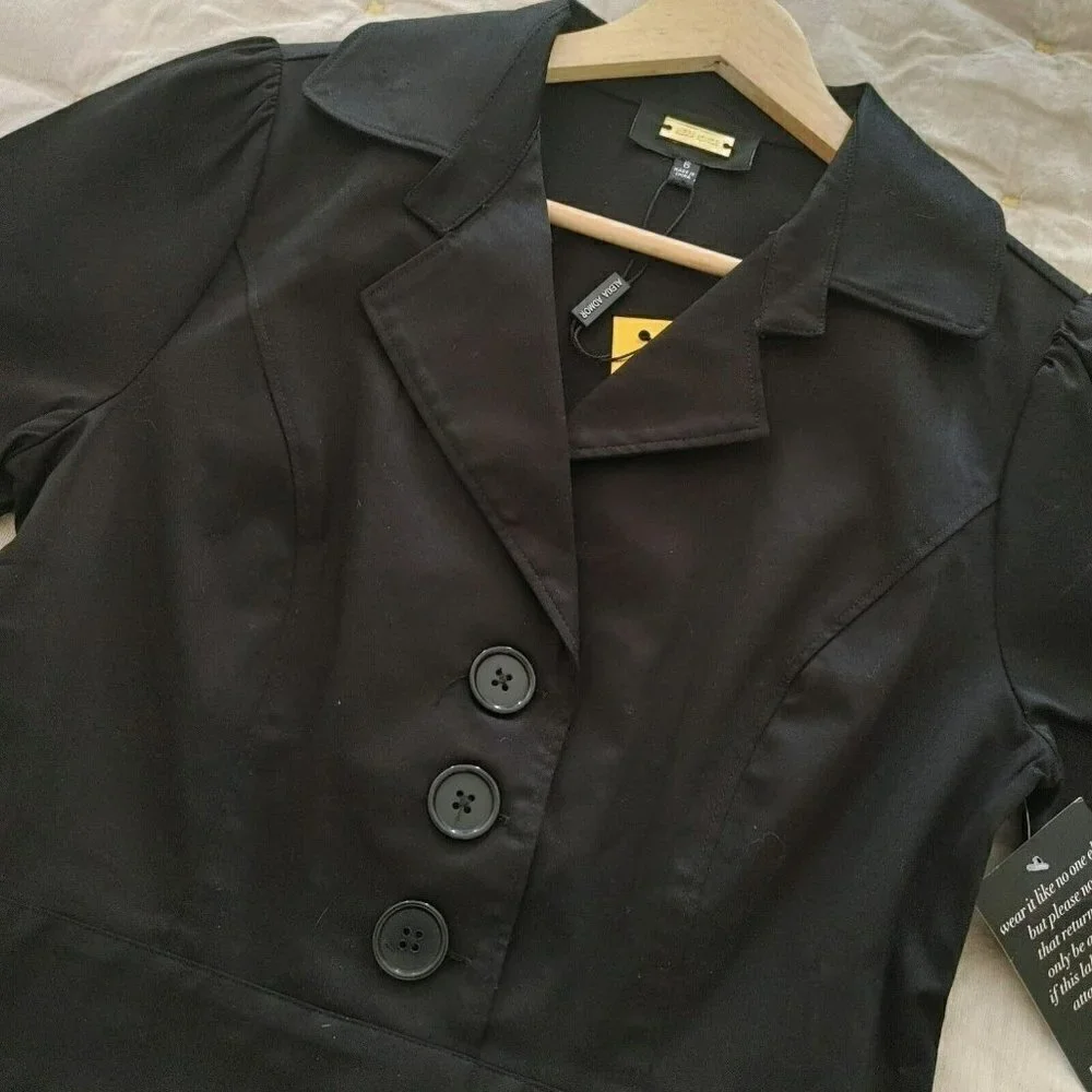 NWT Alexia Admor Women's Kayden Trench Sheath Dress in Black Size 6 - Picture 5 of 7